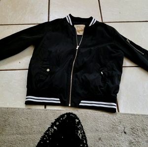 Black with white striped jacket